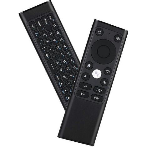 Mini-Tastatur mit 2,4 GHz Funk- und Bluetooth-Funktion, universelle TV-Fernbedienung, wiederaufladbar mit Luft- und Infrarot-Funktion, aus Aluminiumlegierung. (1/5)