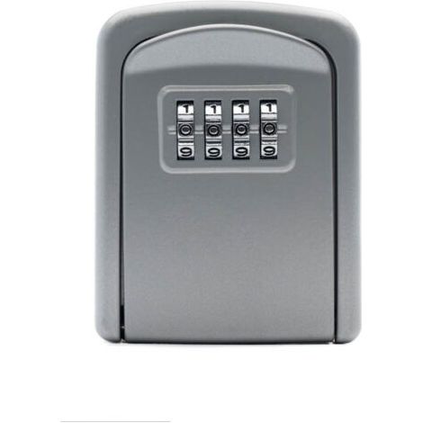 Sollbry Argent Boîte à Clé Sécurisée, Boîte Sûre de Serrure D'alliage de Zinc de Stockage Sûr Avec Le Code de Combinaison de 4 Chiffres, pour L'école de Garage à Domicile(97.53.5cm) (1/5)