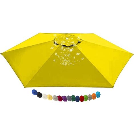 Tissu de Remplacement pour Parasol Déporté Toile de Rechange pour Parasol, Bâche de Remplacement pour Parasol Déporté, pour Terrasse Jardin Piscine(N3,6.5 FT 200cm 6 Ribs)