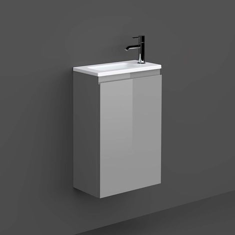RAK Joy Wall Hung Vanity Unit with Basin 400mm Wide - Urban Grey (1/3)
