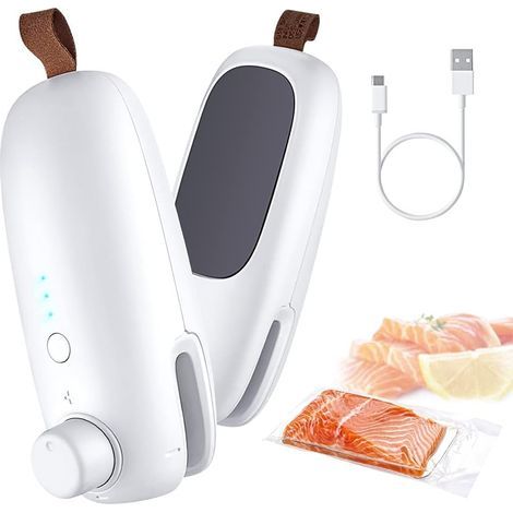 Mini Scelleur, 2 en 1 Portable Thermoscelleuse Machine Sous Vide Alimentaire Scellant, Portable pour les Sacs Scelleuse Alimentaire (1/5)