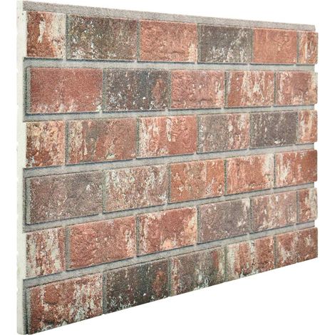 Wall Panels 10 pcs Dark Brown and Grey 100 x 50 cm EPS Foam vidaXL