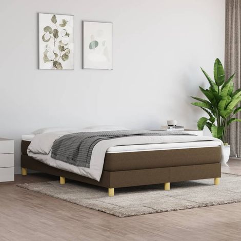 Boxspringbettgestell Dunkelbraun 140x190 cm Stoff