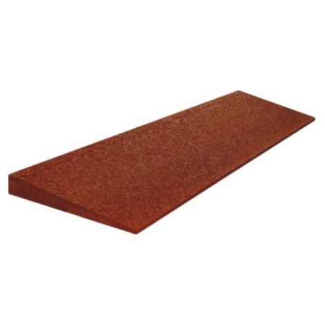 Bande inclinée en caoutchouc - 75 x 25 cm - 45 mm d'épaisseur - Rouge