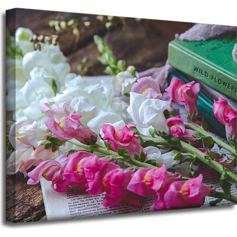 Leinwanddruck Botanik Löwenmäulchen 50x40 cm Blumenstrauß