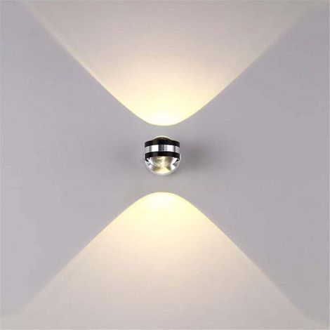 Applique Murale Intérieure LED 6W Lampe Décorative Moderne Créatif Original Éclairage Design Lumières Aluminium pour Chambre Maison Couloir Salon Blanc Chaud (1/5)
