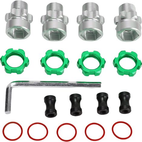 Adattatore Ruota RC 12mm a 17mm in Metallo Robusto per Traxxas Slash Rustler – Precisione e Durabilità Superiore per Modellismo Off-Road (1/4)