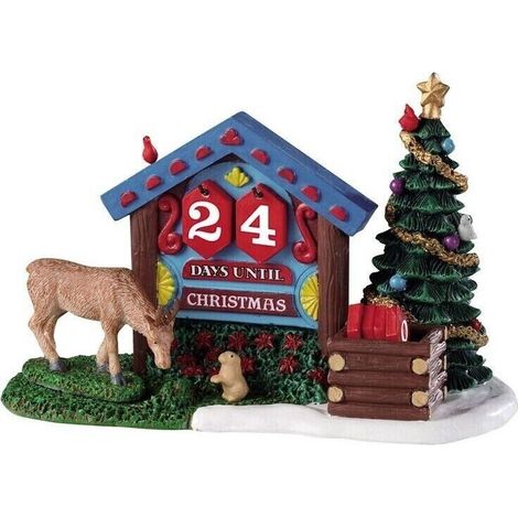 Calendario countdown Al Natale Woodland lemax modellismo miniatura scena 93436 (1/4)