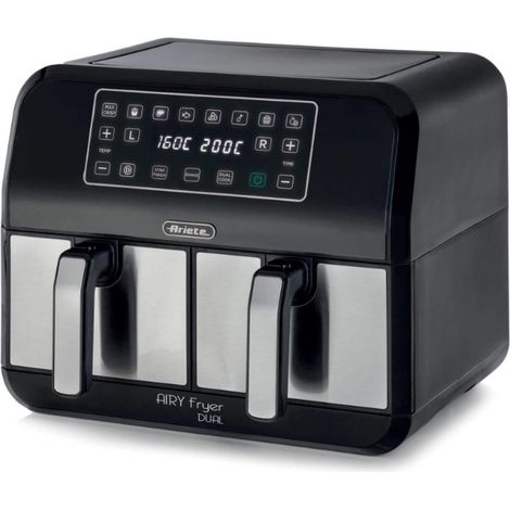 Ariete 4624 Heißluftfritteuse mit Doppelkorb 8 l 1700 W Schwarz, Silber (1/3)
