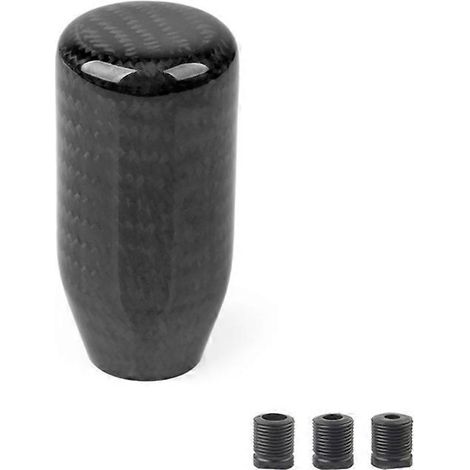 1. Universeller Schalthebelgriff für Pkw, Carbon-Optik, 70 mm, runder Getriebekopf, geeignet für alle Fahrzeuge. (1/4)