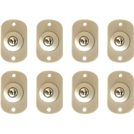 Mini Self-Adhesive Furniture Transfer Casters, Strong 360 Degree Rotating Plastic Wheels, Universal Pulley Set of 8, Storage Box Pulleys for Shelves, Trash Cans, and Storage Boxes (1/3)