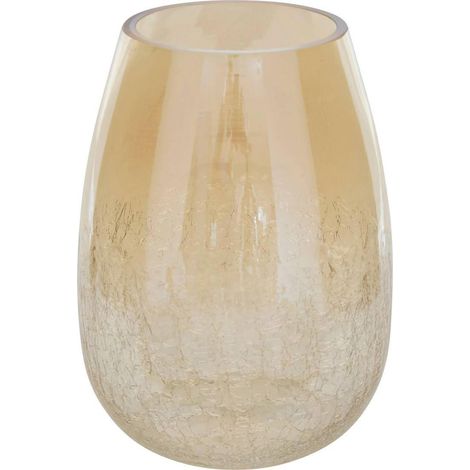 Vase en Verre Craquelé "Alexis" 25cm Transparent (1/4)