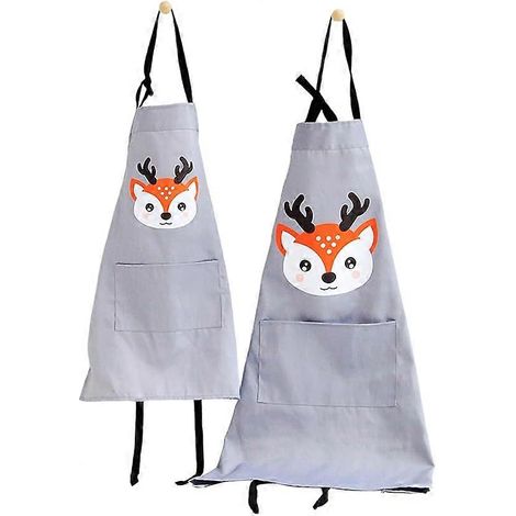 Set de 2 tabliers de cuisine parent-enfant avec poche, pour (1/5)