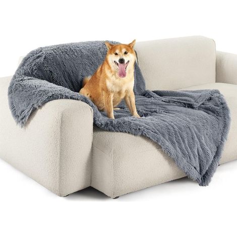 - Couverture imperméable pour chien de grande taille,couverture lavable pour animaux de compagnie,couverture de protection moelleuse et douce,couverture pour chien et chat,gris,100x145 cm (1/5)