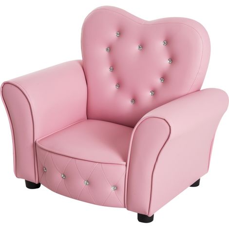 Fauteuil avec pieds en bois massif pliable rose pour salon Fauteuil/canapé enfant massif, coussin mousse, chambres salles jeux, 41,5 enfants mois ans, (1/5)