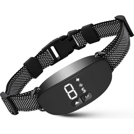 Antibellhalsband – Vibrationshalsband, kein statischer Schock, 8 Stufen und 3 Modi: Ton, Vibration und starke Vibration, Schwarz (1/5)