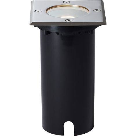Brilliant Itch Bodenleuchte Außen IP67 - Bodeneinbauleuchte Edelstahl 11x11cm für Garten & Einfahrt - GU10 - LED geeignet - Leuchtmittel nicht enthalten - 11 x 11cm x 17,5 cm