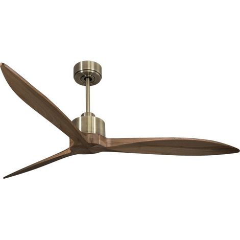Modulo Latino Slim - Super destratificateur et ventilateur DC 166 cm laiton pales bois sombre idéal 30 à 60 m² (1/5)