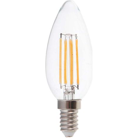 V-TAC Lampadina LED E14 a filamento, forma candela 4W luce fredda 6500K - 214414