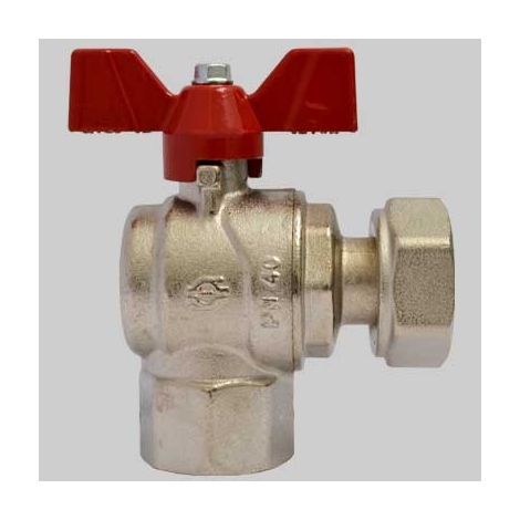 Valvola Ad Angolo Femmina Con Dado Girevole Fiv 3/4" X 3/4" Pn 40