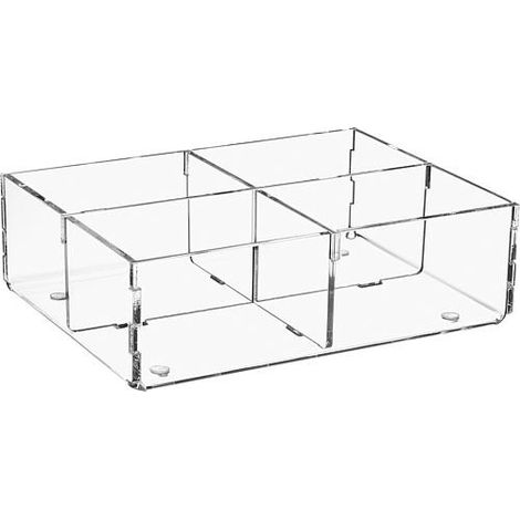 Box de rangement en plexiglas transparent 160x120x50mm (1/4)