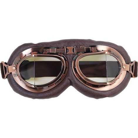 Lunettes De Protection Moto - Cadre Abs - Verres En Polycarbonate - Style Pilote Rétro - Pour Motocyclette Scooter Vélo - 1 Pièce (1/5)