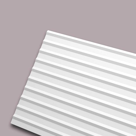 3D Rivestimento murale NMC PLISSÉ L 2600 WALLSTYL Noel Marquet Pannellatura Pannello acustico Elemento decorativo Cornice Parete modanatura aspetto stucco modanatura design moderno bianco 2,6 m (1/5)