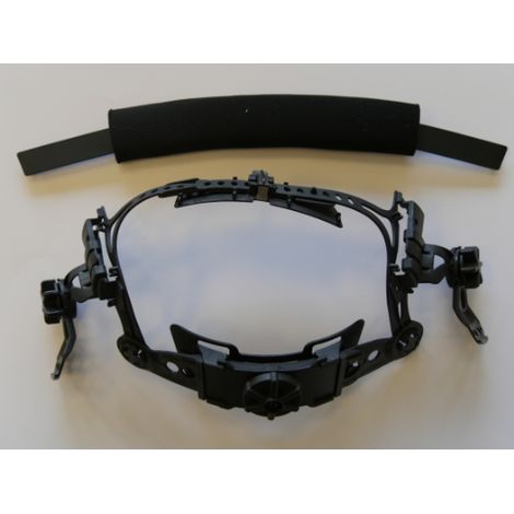 Fascia per la testa completa, inclusa fascia per la fronte 'Tessile/Nera'