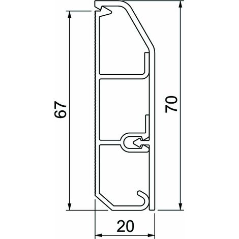 Canaleta de cables obo sl 2070 diseño discreto construcción duradera