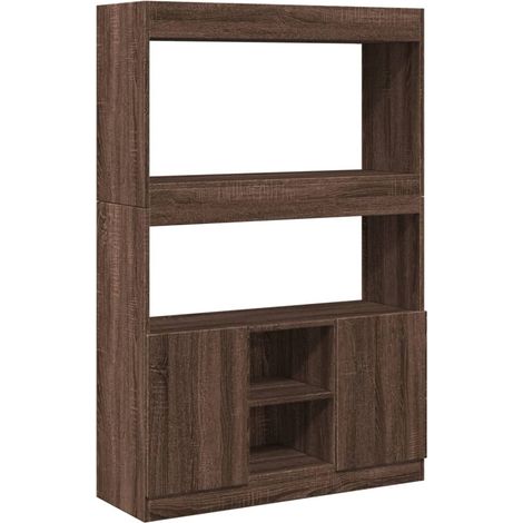 Maison Exclusive - Credenza Rovere Marrone 92x33x140 cm in Legno Multistrato