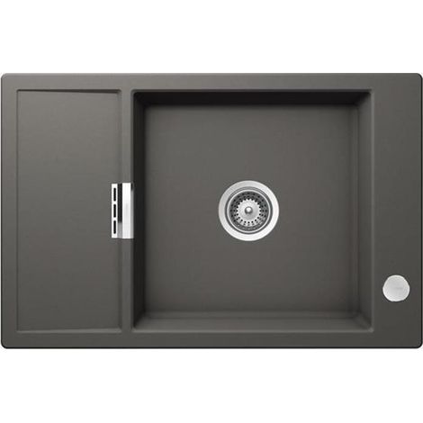 Schock Einbauspüle Cristadur Mono D-100 XS A mit Holzschneidbrett Silverstone SIL Exzenterbedienung (1/3)