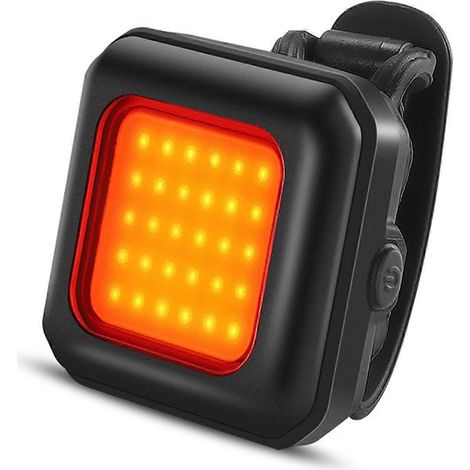 Phare avant pour VTT, éclairage de nuit, noir et rouge. (1/5)