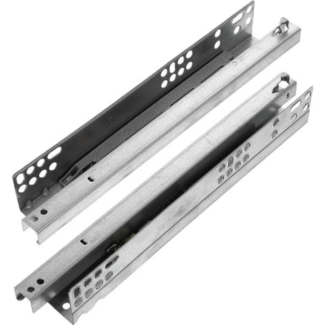Glissières latérales pour meubles, 2 pièces, rails invisibles et de en (1/5)
