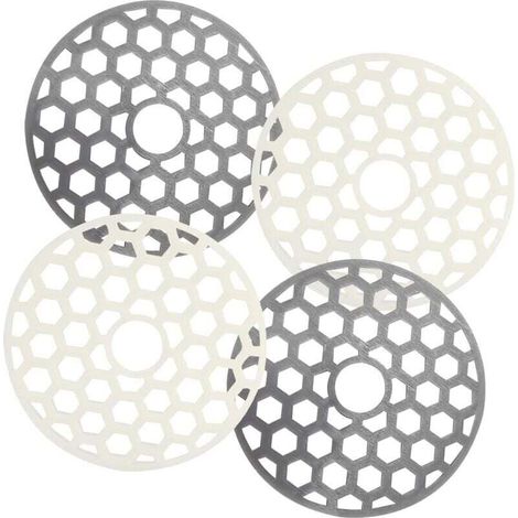 Set di 4 pezzi per proteggere lo scarico, filtrare i capelli, tappare la doccia, filtrare il lavello di cucina e bagno, grigio e bianco - Crezuo
