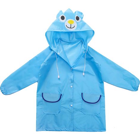 Mignon imperméable pour enfants garçons filles, ciré bleu ours, taille 90-130 cm