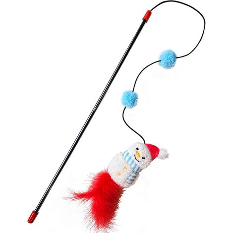 Nobby Xmas Katzenangel mit Schneemann 105 cm (1/2)