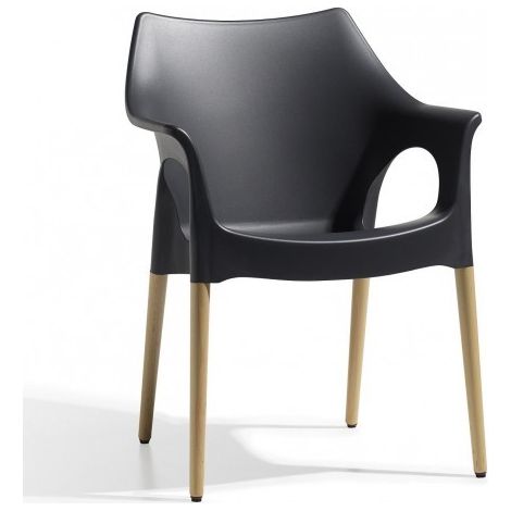 Chaise avec pieds bois naturel - NATURA OLA - vendu à l'unité - déco