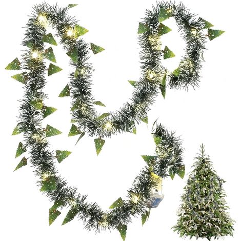 Guirlande Lumineuse,Guirlande Noel 5M,Décoration Noel Exterieur,Décorations de Noël,Guirlandes Sapin Artificiel,Convient pour Portes,Fenêtres,Escaliers,Cheminées (1/5)