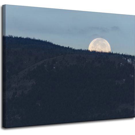 Impression sur toile Nature Lune montante 100x80