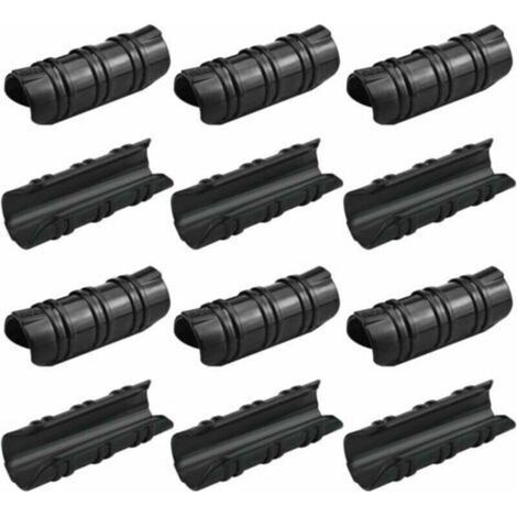 100 Stück 25-mm-Gewächshausclips, hitzebeständig, langlebig und einfach zu verwenden zur Befestigung von Planen, Bannern, Rohren und Gewächshausfolien – Schwarz