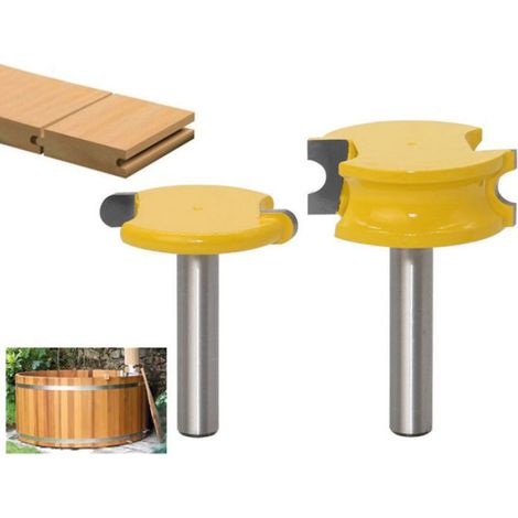 Fraise A Rainurer En T - Queue 6 35 8 Ou 12 7 Mm - Pour Defonceuse Bois Mdf Contreplaqué - Lot De 2 (1/5)