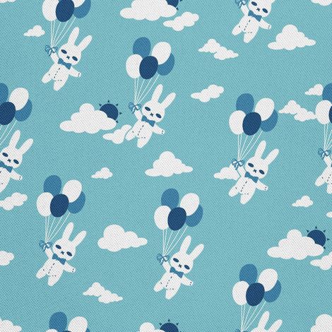 Outdoor Dekostoffe Oxford - Motiv Kaninchen mit Luftballons (1/5)
