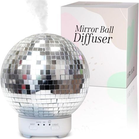 Disco Ball Diffuser – Rotating Reflective Essential Oil Diffuser with 7 Color-Changing Night Lights, Mist Modes and Timer Modes. Cute Disco Ball Diffuser (1/5)