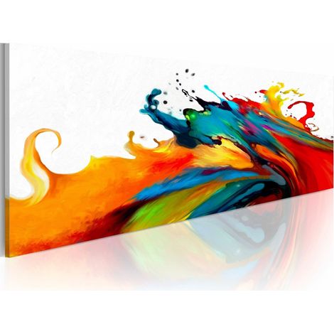 Tableau tempête colorée - 135 x 45 cm (1/4)