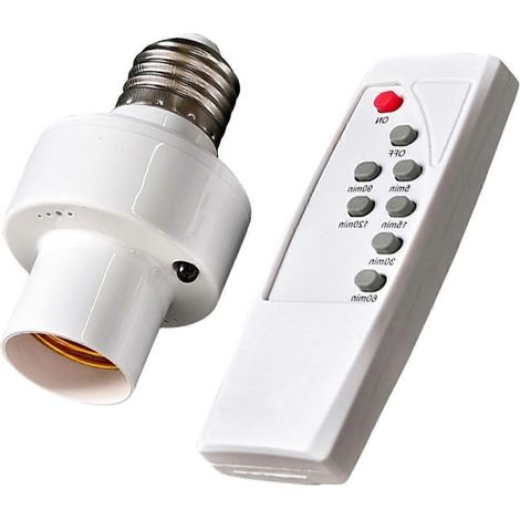 Douille E27 sans fil avec télécommande, installation sans fil et minuterie intégrée (1/5)
