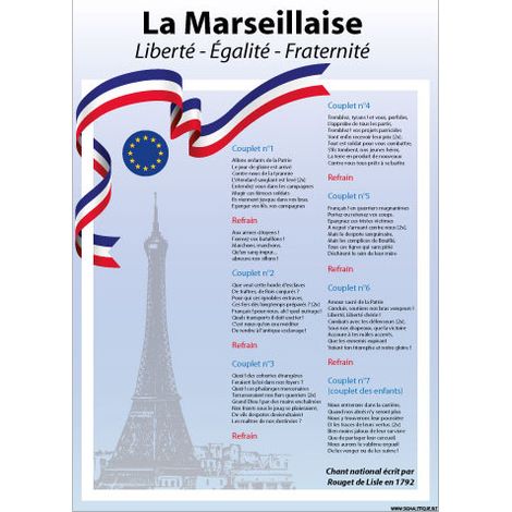 AFFICHAGE ECOLE TOUR EIFFEL LOI BLANQUER (DEV0013) - Papier Poster - 300 x 420 mm