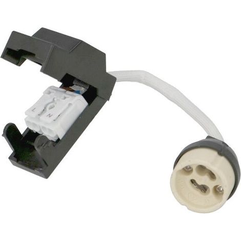 Bis-Electric – Douille GU10 céramique avec connectique automatique P+N double – Tension 220/240V – Compatible avec ampoules dimmables