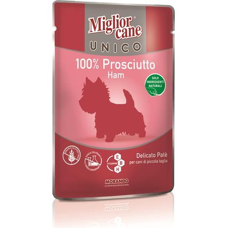 Miglior Cane Paté Prosciutto 100g - Cibo Completo per Cani di Piccola Taglia (1/2)