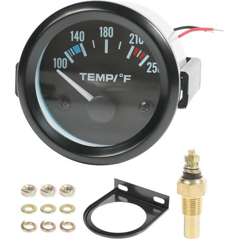 Thermometre Voiture,Manometre Temperature D'eau,2" Jauge de Température D'eau électrique,40℃ à 120℃ Jauge de Température de L'eau,Compteur de Température de L'eau,pour la Plupart des Voitures