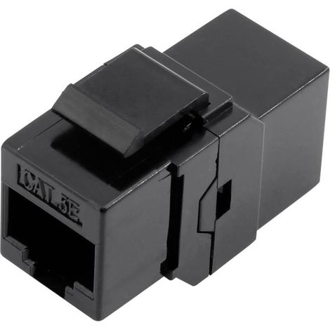 TRU COMPONENTS 93013c1176 Connettore doppio RJ45 1425900 Adattatore dritto Nero 1 pz. (1/3)